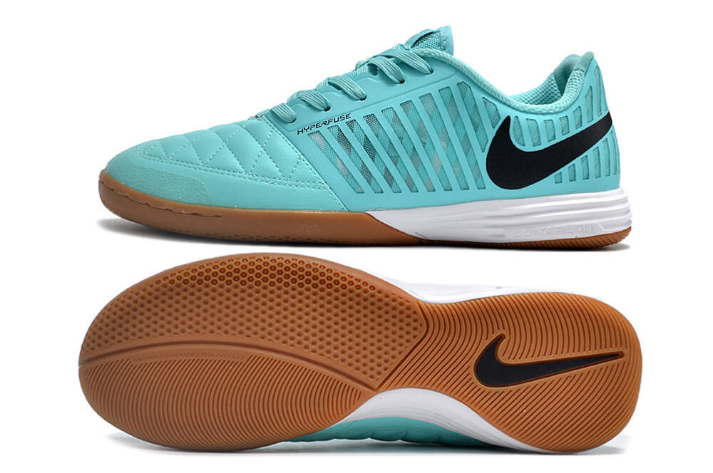 Nike Lunar Gato 2 IC Low-Tops Soccer Shoes - Jade/Black/White 1