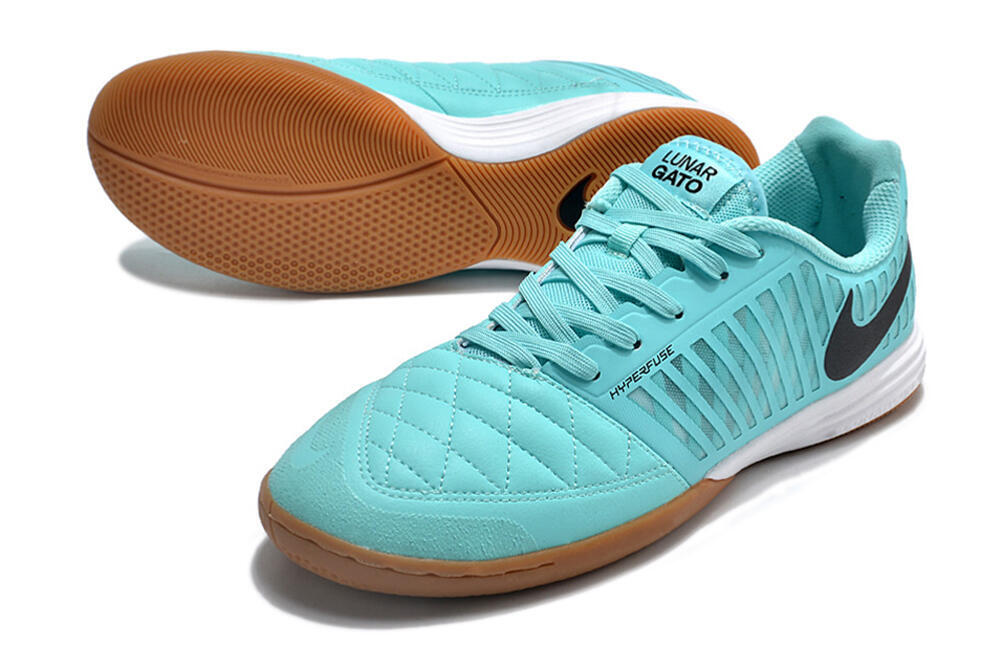 Nike Lunar Gato 2 IC Low-Tops Soccer Shoes - Jade/Black/White 3