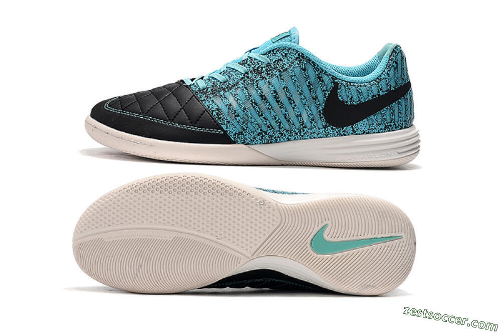 Nike Lunar Gato 2 IC Low-Tops Soccer Shoes - Black/Jade/White 1