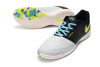 Nike Lunar Gato 2 IC Low-Tops Soccer Shoes - Black/Blue/Yellow