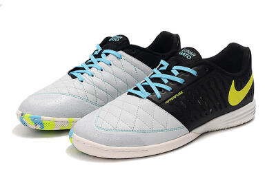 Nike Lunar Gato 2 IC Low-Tops Soccer Shoes - Black/Blue/Yellow