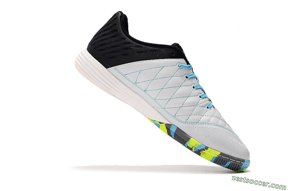 Nike Lunar Gato 2 IC Low-Tops Soccer Shoes - Black/Blue/Yellow 4