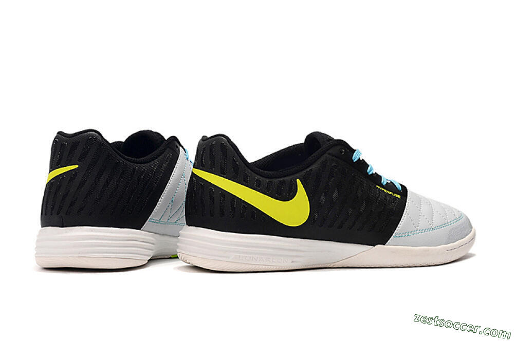 Nike Lunar Gato 2 IC Low-Tops Soccer Shoes - Black/Blue/Yellow 6