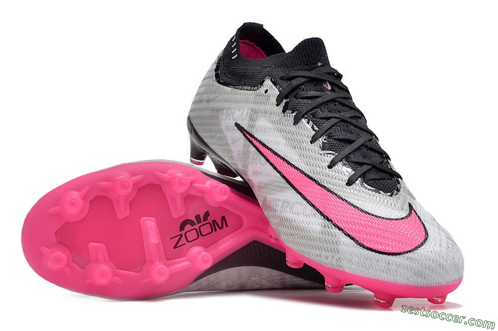 Nike Air Zoom Mercurial Superfly 9 Elite FG Low-Tops Soccer Cleats - Silver/Pink/Black 1