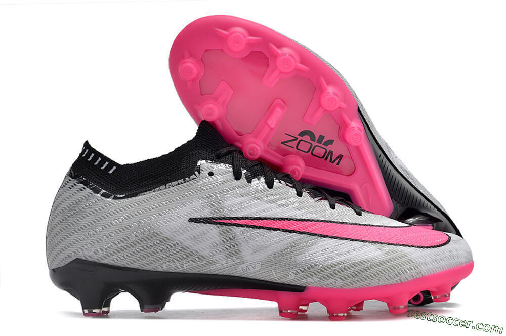 Nike Air Zoom Mercurial Superfly 9 Elite FG Low-Tops Soccer Cleats - Silver/Pink/Black 0