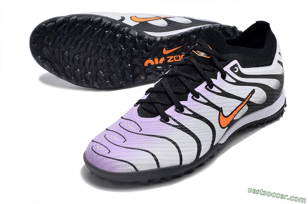 Nike Air Zoom Mercurial Vapor 14 Elite TF Low-Tops Soccer Shoes - Purple/Black/Orange 3