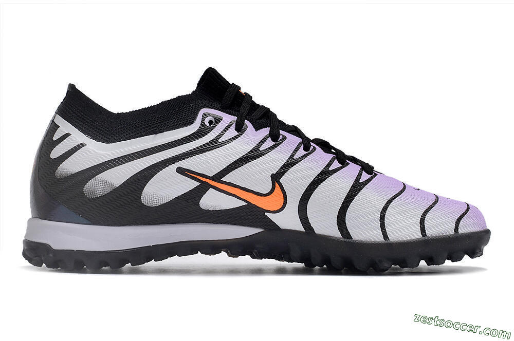 Nike Air Zoom Mercurial Vapor 14 Elite TF Low-Tops Soccer Shoes - Purple/Black/Orange 5