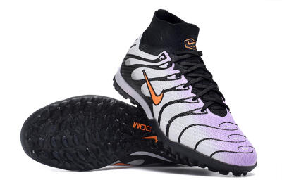 Nike Air Zoom Mercurial Superfly 9 Elite TF High-Tops Soccer Shoes - Purple/Black/Orange