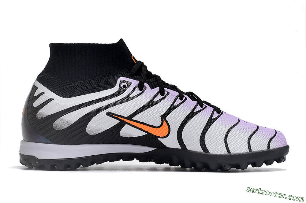 Nike Air Zoom Mercurial Superfly 9 Elite TF High-Tops Soccer Shoes - Purple/Black/Orange 5
