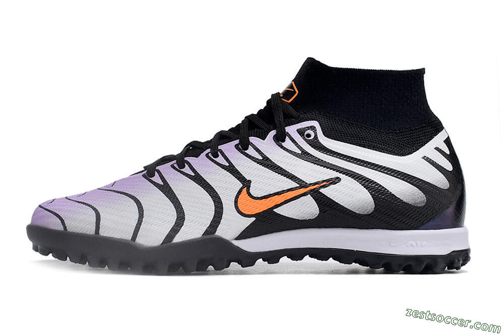 Nike Air Zoom Mercurial Superfly 9 Elite TF High-Tops Soccer Shoes - Purple/Black/Orange 2