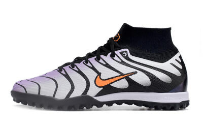 Nike Air Zoom Mercurial Superfly 9 Elite TF High-Tops Soccer Shoes - Purple/Black/Orange
