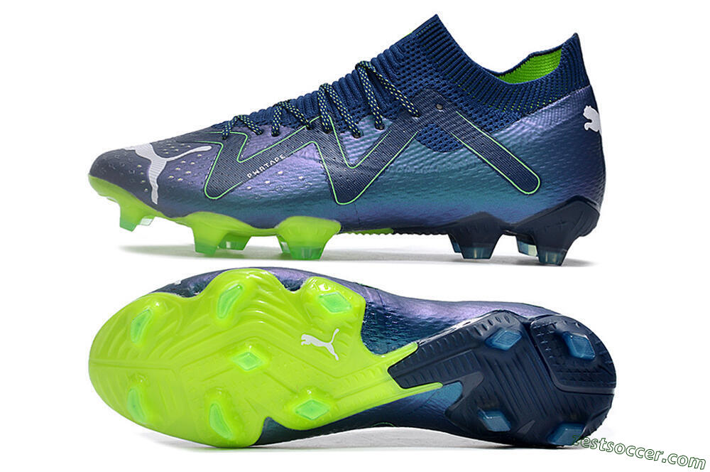 Puma Future Ultimate FG Low-Tops Soccer Cleats - Blue/Black/Yellow 1