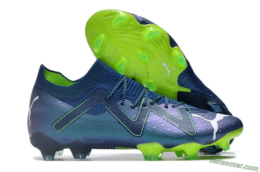 Puma Future Ultimate FG Low-Tops Soccer Cleats - Blue/Black/Yellow 0