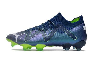 Puma Future Ultimate FG Low-Tops Soccer Cleats - Blue/Black/Yellow