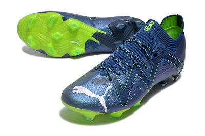 Puma Future Ultimate FG Low-Tops Soccer Cleats - Blue/Black/Yellow