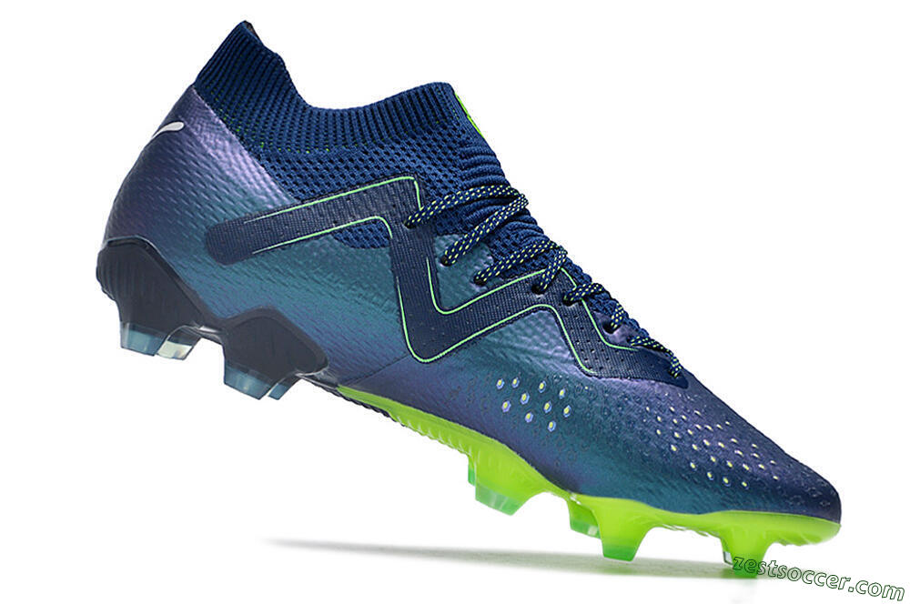 Puma Future Ultimate FG Low-Tops Soccer Cleats - Blue/Black/Yellow 4