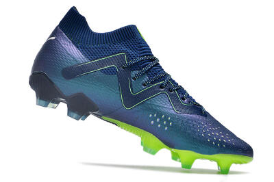 Puma Future Ultimate FG Low-Tops Soccer Cleats - Blue/Black/Yellow