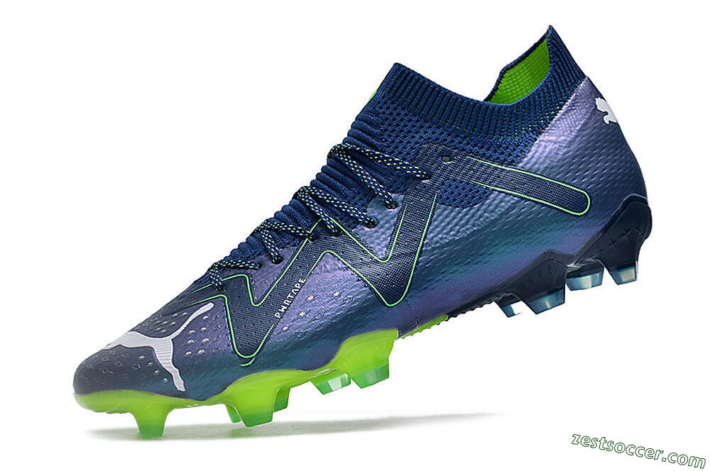 Puma Future Ultimate FG Low-Tops Soccer Cleats - Blue/Black/Yellow 5