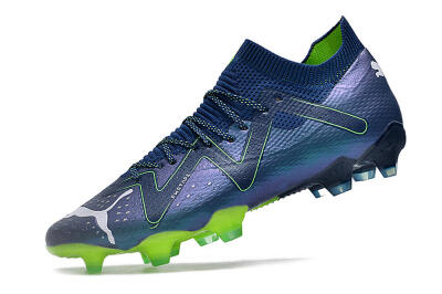 Puma Future Ultimate FG Low-Tops Soccer Cleats - Blue/Black/Yellow