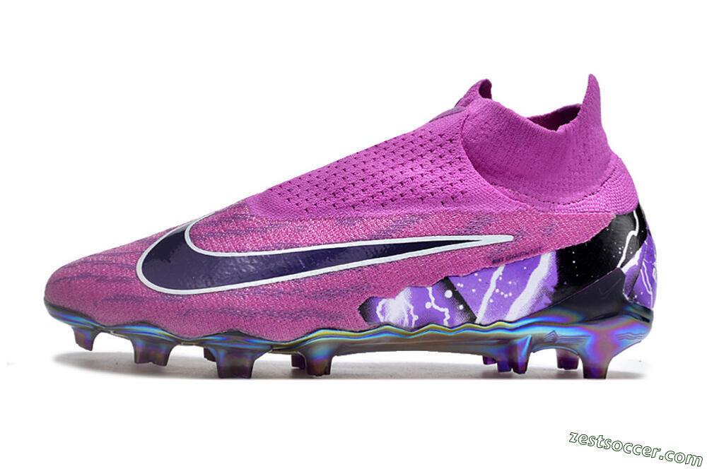 Nike Phantom GX DF Elite FG High-Tops Soccer Cleats - Purple/Black/White/Gold 2