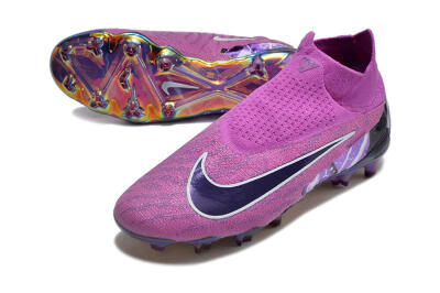 Nike Phantom GX DF Elite FG High-Tops Soccer Cleats - Purple/Black/White/Gold