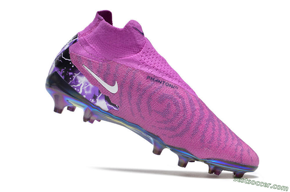 Nike Phantom GX DF Elite FG High-Tops Soccer Cleats - Purple/Black/White/Gold 4
