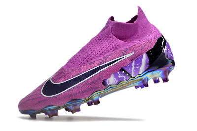 Nike Phantom GX DF Elite FG High-Tops Soccer Cleats - Purple/Black/White/Gold