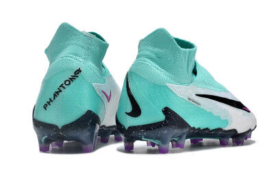 Nike Phantom GX Elite DF FG High-Tops Soccer Cleats - White/Purple/Jade