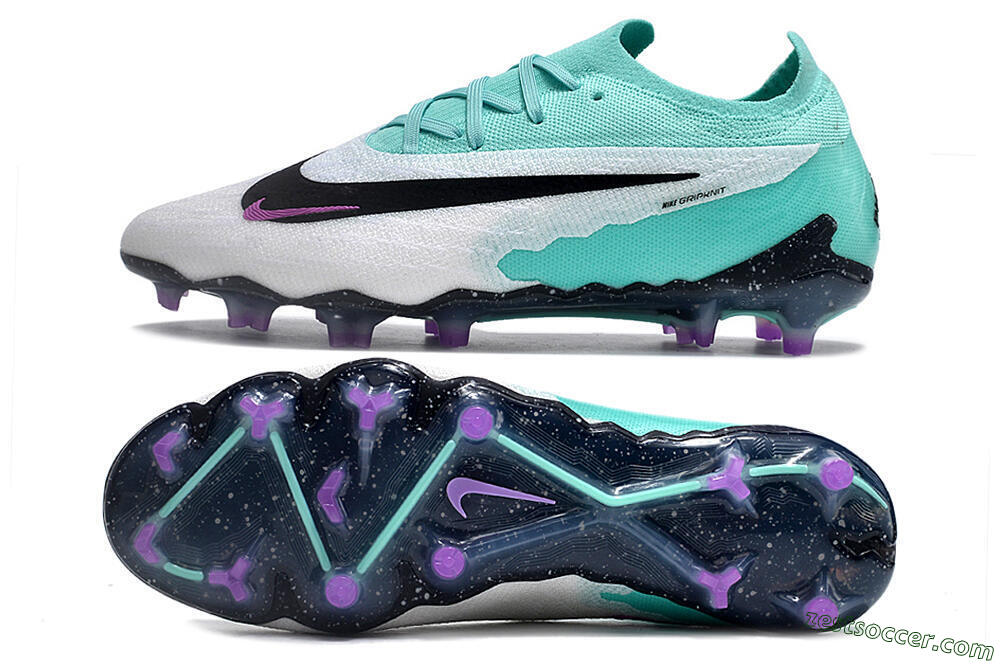 Nike Phantom GX Elite FG Low-Tops Soccer Cleats - Silver/Blue/Purple/Black 1