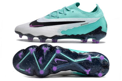 Nike Phantom GX Elite FG Low-Tops Soccer Cleats - Silver/Blue/Purple/Black
