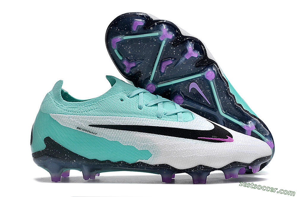 Nike Phantom GX Elite FG Low-Tops Soccer Cleats - Silver/Blue/Purple/Black 0