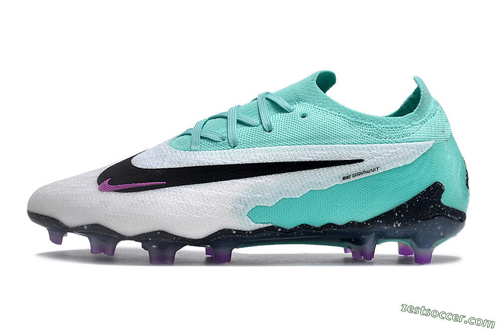 Nike Phantom GX Elite FG Low-Tops Soccer Cleats - Silver/Blue/Purple/Black 2