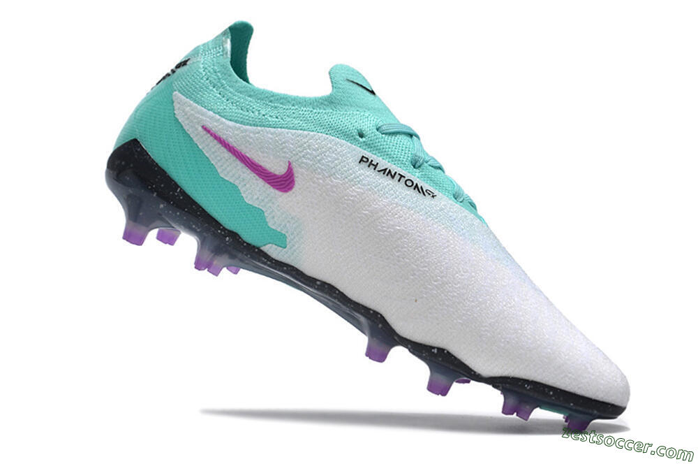 Nike Phantom GX Elite FG Low-Tops Soccer Cleats - Silver/Blue/Purple/Black 4