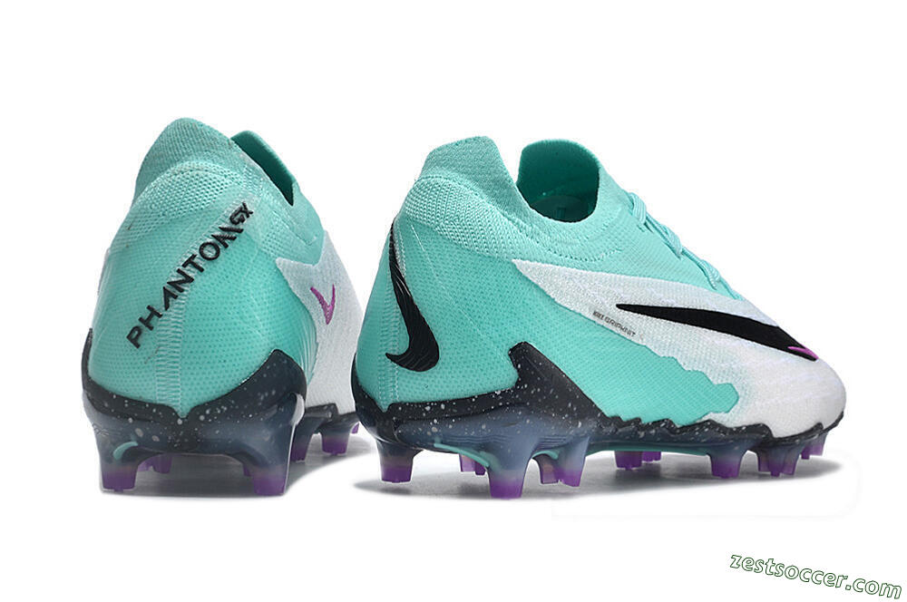 Nike Phantom GX Elite FG Low-Tops Soccer Cleats - Silver/Blue/Purple/Black 6