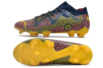 Puma Future Ultimate Limited Edition FG Low-Tops Soccer Cleats - Blue/Yellow/Red