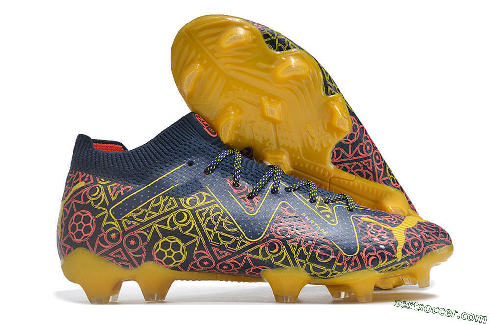 Puma Future Ultimate Limited Edition FG Low-Tops Soccer Cleats - Blue/Yellow/Red 0