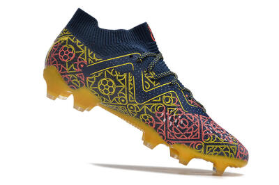 Puma Future Ultimate Limited Edition FG Low-Tops Soccer Cleats - Blue/Yellow/Red