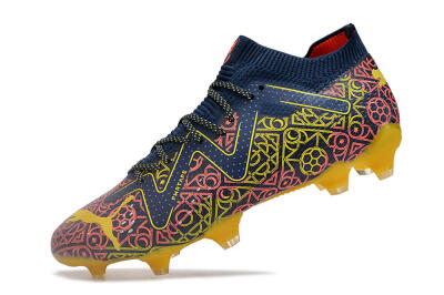 Puma Future Ultimate Limited Edition FG Low-Tops Soccer Cleats - Blue/Yellow/Red