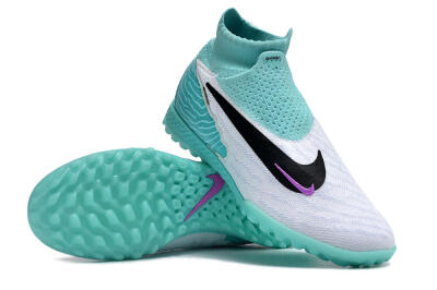 Nike Phantom GX Elite DF Link TF High-Tops Soccer Shoes - White/Black/Jade