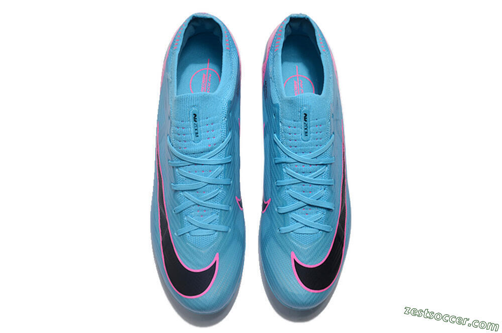 Nike Air Zoom Mercurial Vapor 15 Elite FG Low-Tops Soccer Cleats - Blue/Pink/Black 4