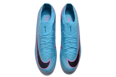 Nike Air Zoom Mercurial Vapor 15 Elite FG Low-Tops Soccer Cleats - Blue/Pink/Black