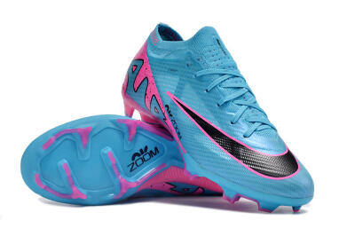 Nike Air Zoom Mercurial Vapor 15 Elite FG Low-Tops Soccer Cleats - Blue/Pink/Black
