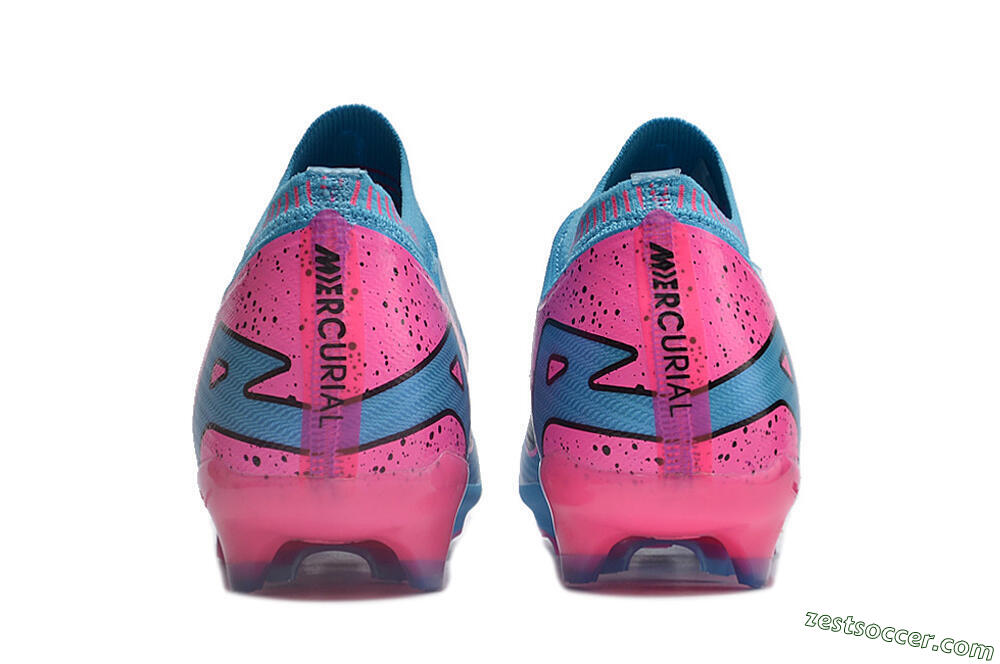 Nike Air Zoom Mercurial Vapor 15 Elite FG Low-Tops Soccer Cleats - Blue/Pink/Black 5