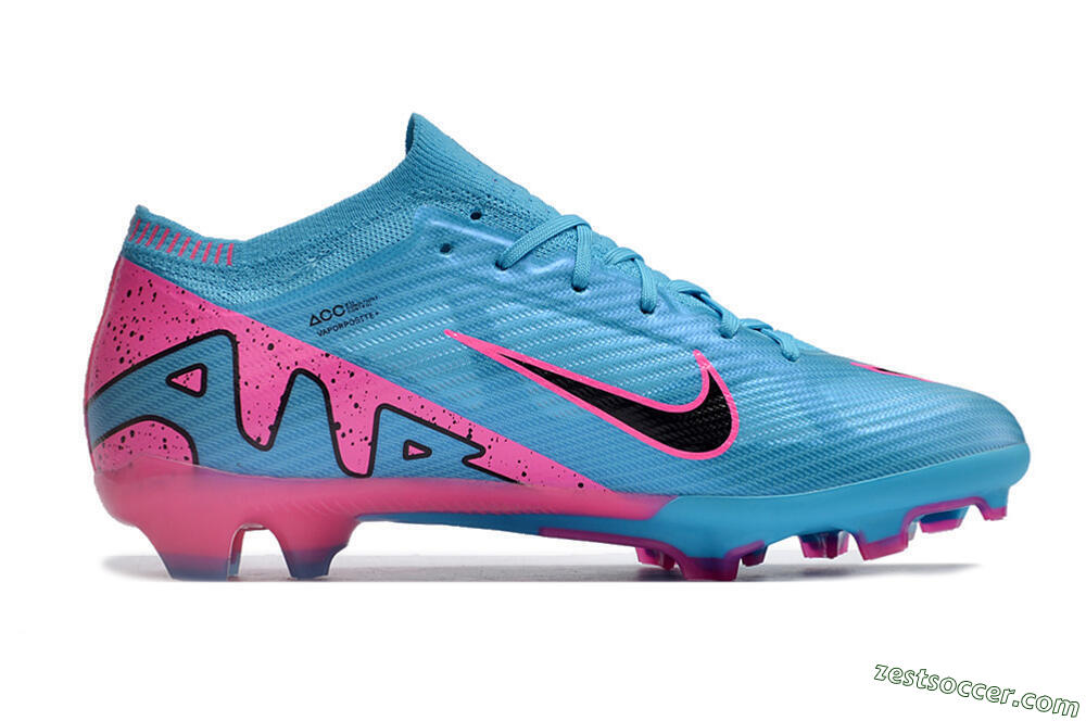 Nike Air Zoom Mercurial Vapor 15 Elite FG Low-Tops Soccer Cleats - Blue/Pink/Black 7