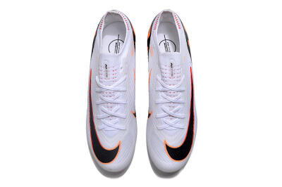 Nike Air Zoom Mercurial Vapor 15 Elite FG Low-Tops Soccer Cleats - White/Orange/Black
