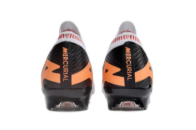 Nike Air Zoom Mercurial Vapor 15 Elite FG Low-Tops Soccer Cleats - White/Orange/Black