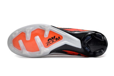 Nike Air Zoom Mercurial Vapor 15 Elite FG Low-Tops Soccer Cleats - White/Orange/Black