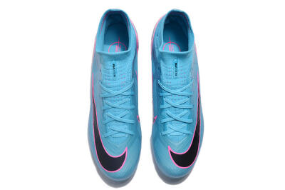 Nike Air Zoom Mercurial Superfly 9 Elite FG High-Tops Soccer Cleats - Blue/Pink/Black
