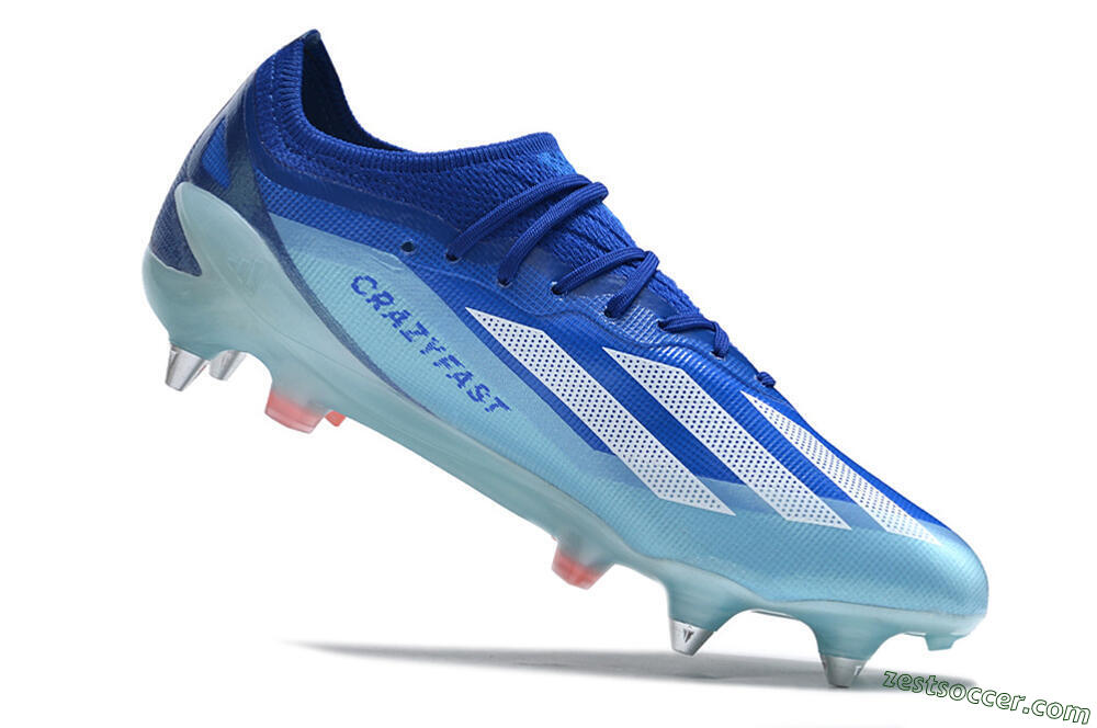 Adidas X Crazyfast.1 SG Low-Tops Soccer Cleats - Jade/White/Blue 6