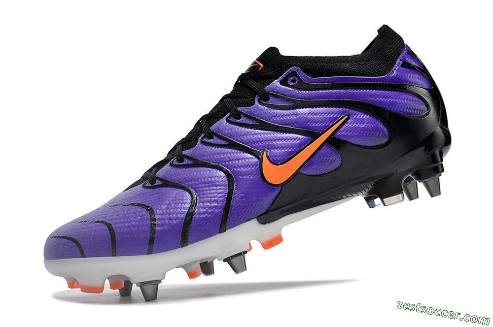 Nike Air Zoom Mercurial Vapor 15 Elite SG Low-Tops Soccer Cleats - Purple/Black/Orange 5